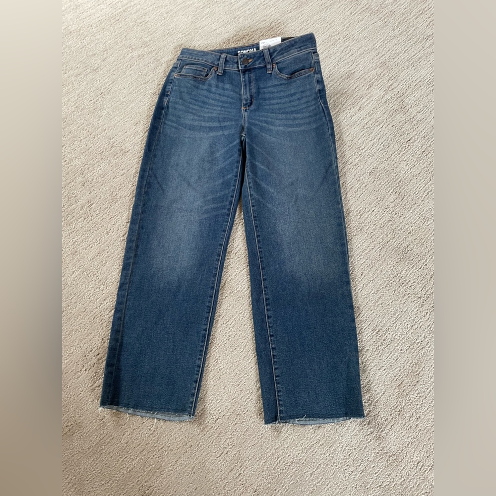 Straight crop jean